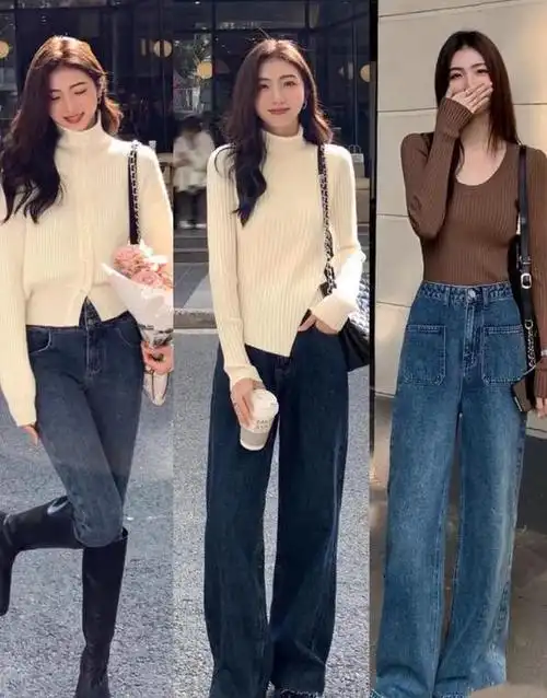 如果你也想掌握秋冬季节高腰牛仔裤的搭配技巧,那就跟我一起来看看吧!