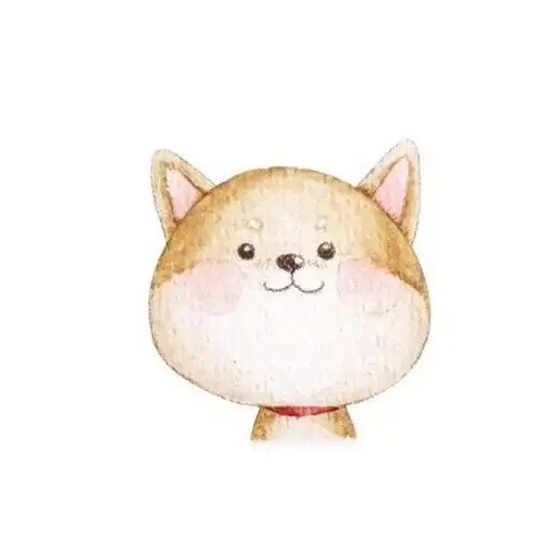 一组可爱呆萌小动物的手绘