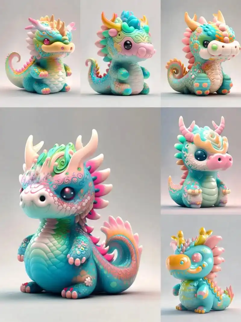 可爱小龙来喽!#图文伙伴计划 #ai绘画 #龙 #壁纸 #创 - 抖音