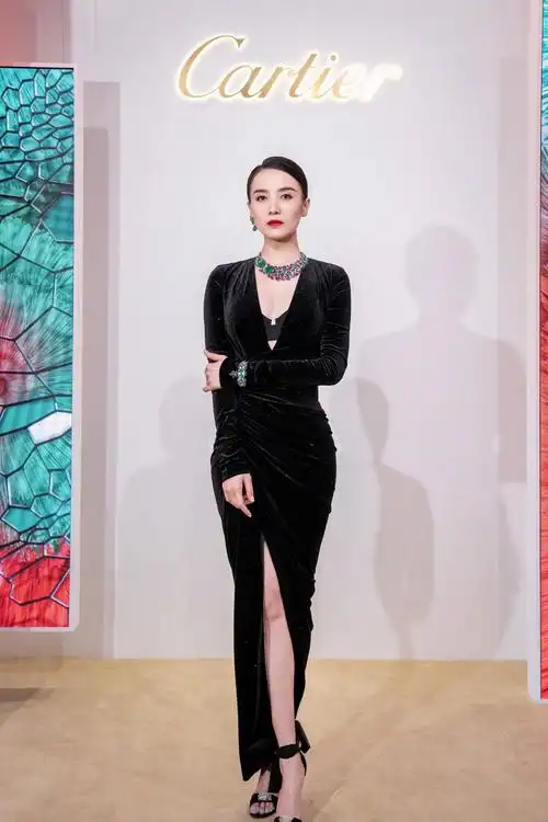 宋佳不愧是豪门长女深v礼服开到胸下身材丰满很高级