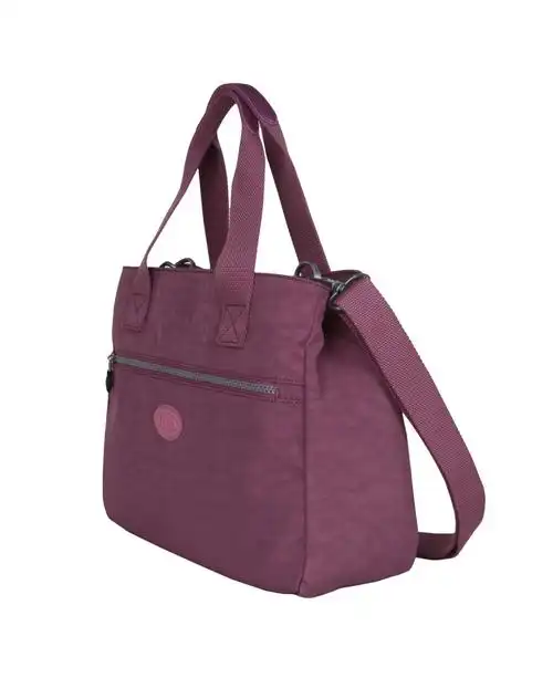 女款苍紫纯色时尚休闲生活防水手挽包