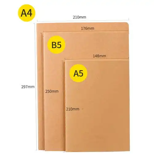 16k简约牛皮纸车线本a4大本子康奈尔笔记本b5高中空白英语网格本