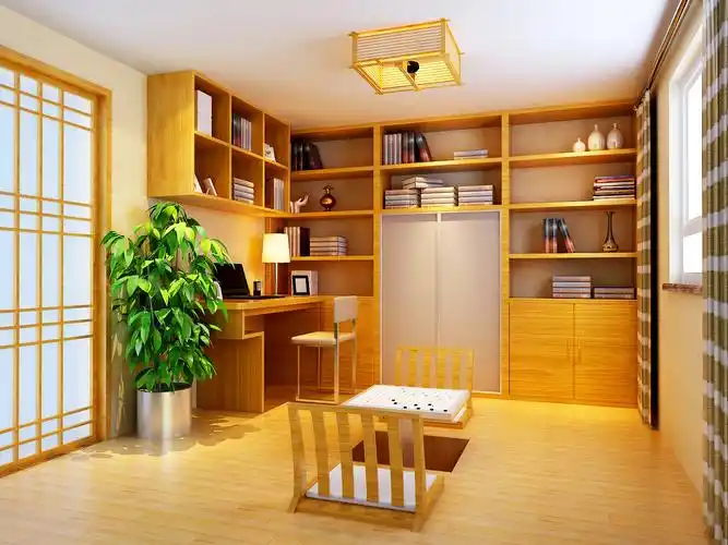 欧式混搭中式简约雅致舒适书房