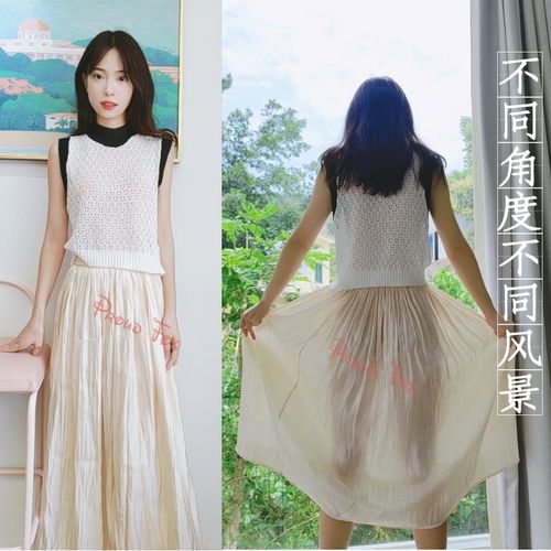 proudfox她秘女生半身裙户外露出装心机露小出透视裙子性感微透
