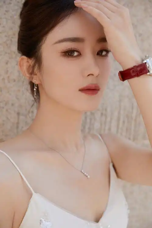 赵丽颖丸子头簪发