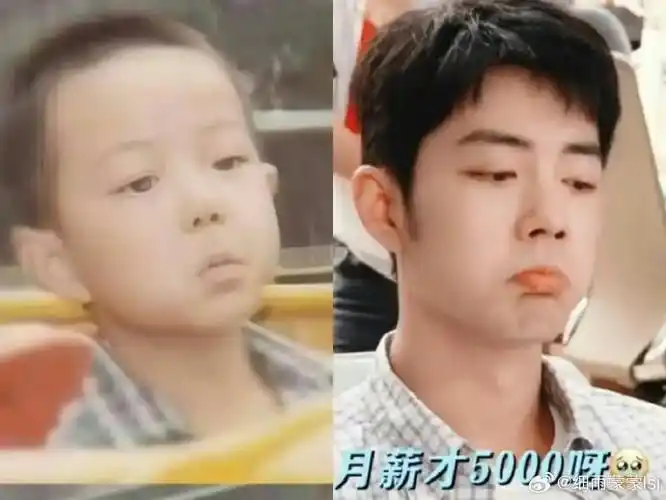 看了一组肖战小时候的照片,这眉眼,从小到大都没怎么变过[大笑]#肖战