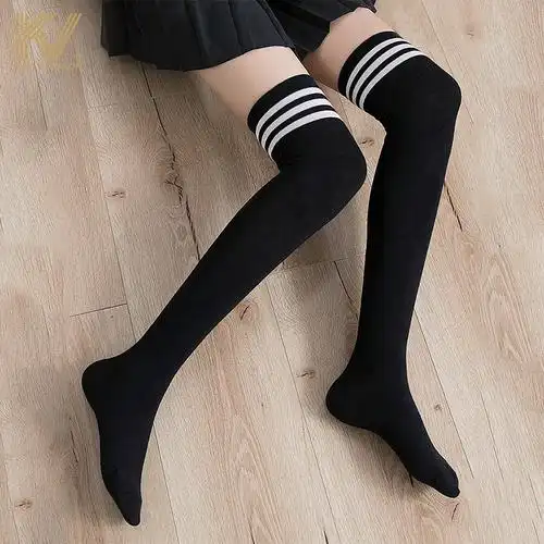 袜子女秋冬长筒过膝优惠券爱比价妈妈