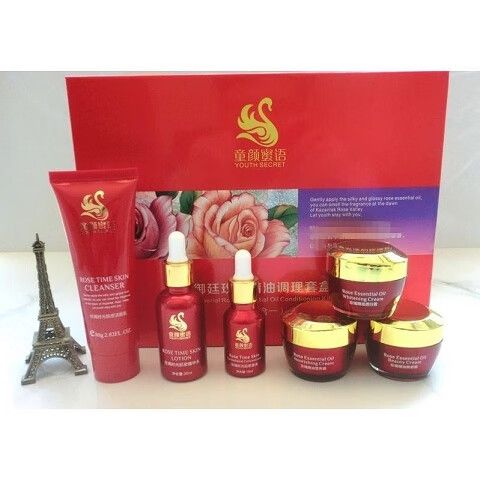 无品牌童颜蜜语御延玫瑰精油调理五合一 靓颜五件套