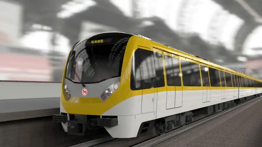 一抹鹅黄点亮钱塘杭州地铁3号线首列车顺利交付