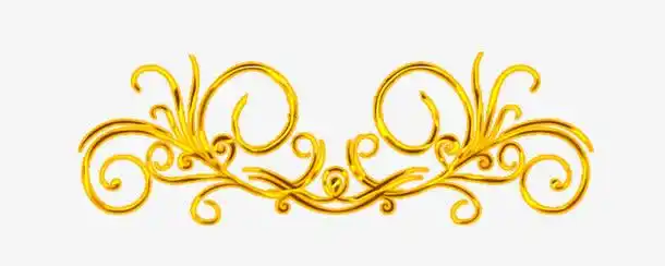 金色花纹免抠素材免费下载_觅元素51yuansu.com