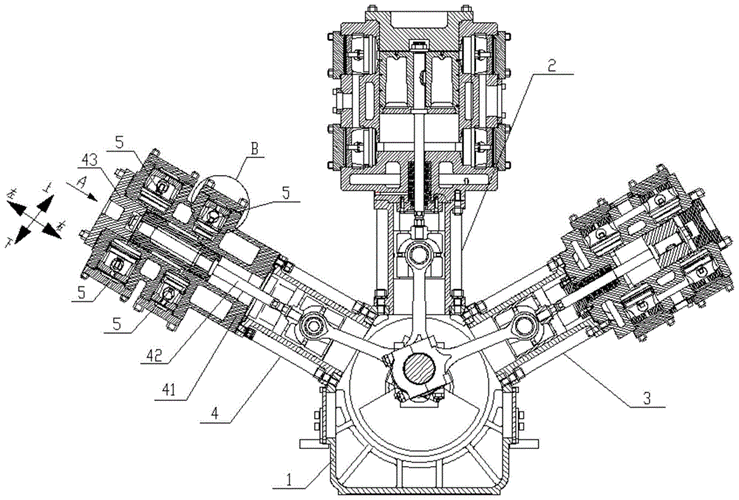 一种用于w型压缩机的气缸结构的制作方法