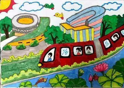 最美太湖科学城 主题儿童绘画一等奖 - 智慧妈咪网