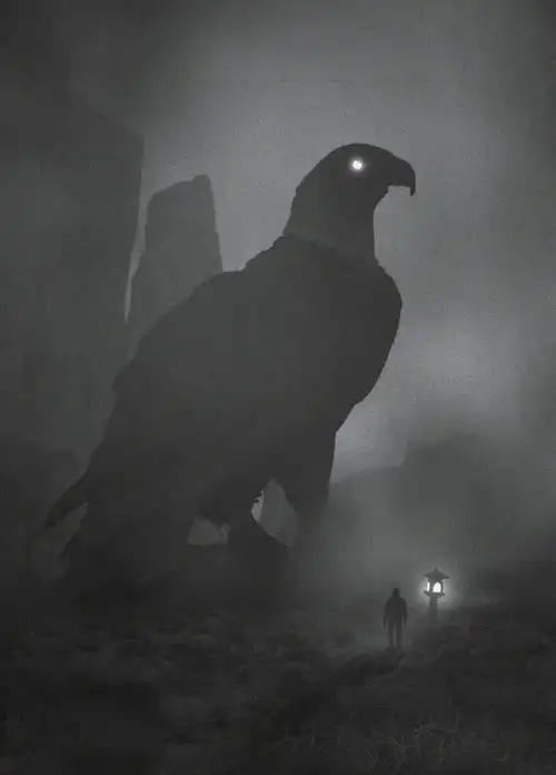 寻找黑暗风格插画