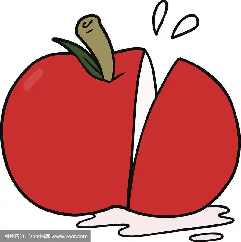 卡通切苹果