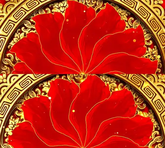 大气中国风喜庆红绸演出背景