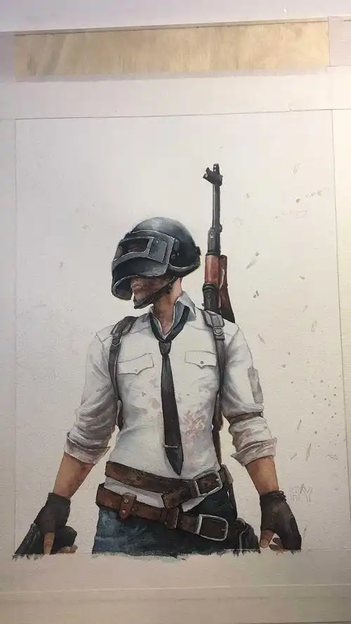 画他的武器 98k ?   原谅我不认识枪械