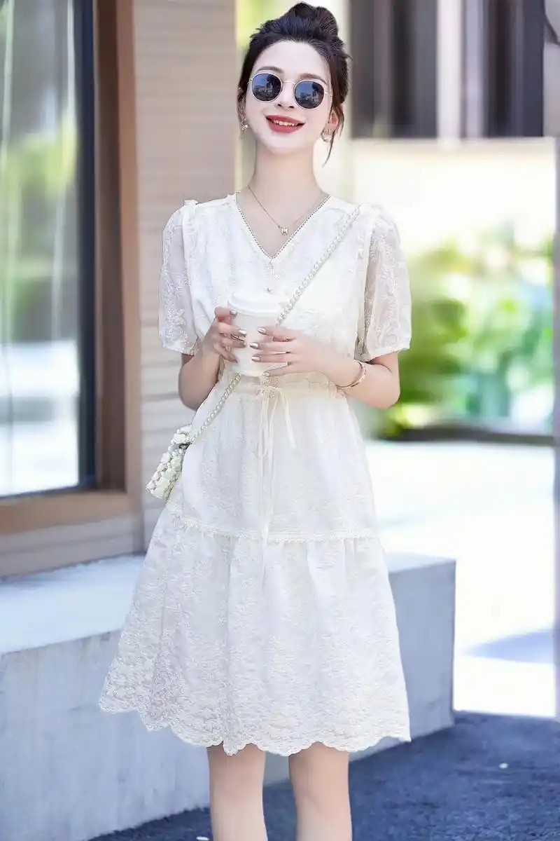 法式小香风蕾丝连衣裙!