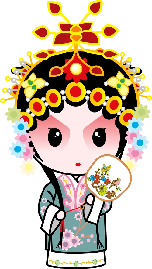 国粹京剧国粹宝贝q版京剧动漫卡通高清大图|动漫|单幅漫画|招财童子多