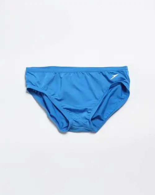 男童天蓝色后印图三角泳裤