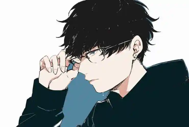 帅气的戴眼镜的美少年pixiv同人插画图片