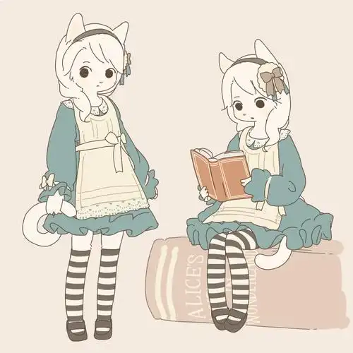 萌萌哒动物拟人79日本画师笔下的软萌兽娘治愈你