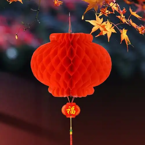 新年装饰小灯笼挂件过年年春节红纸灯笼防水家用灯笼