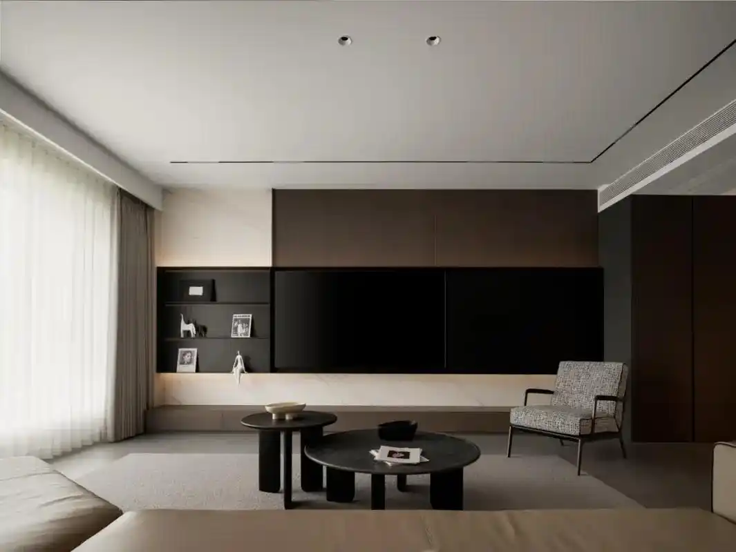 现代简约设计分享.这套180㎡优雅风私宅,用稳重深层的优雅风 - 抖音