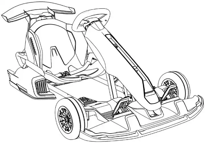 2.本外观设计产品的用途:用于卡丁车等车辆的车架.
