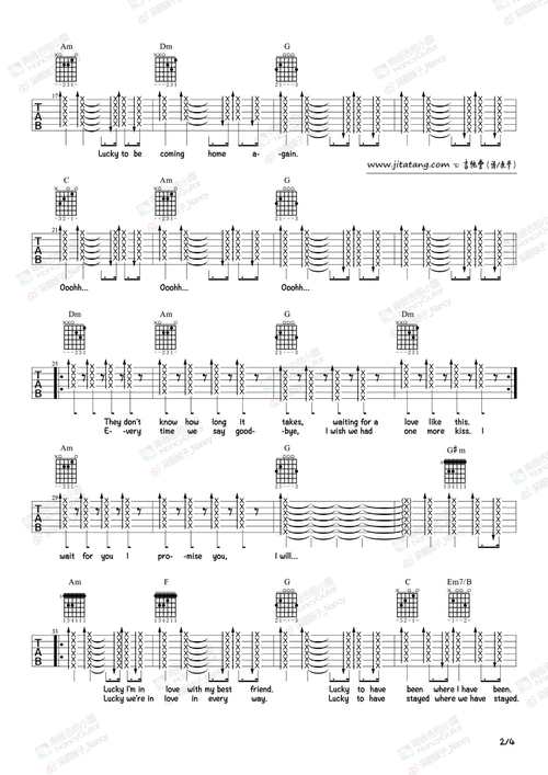 《lucky》吉他谱/弹唱教学_jason mraz_学吉他找女朋友