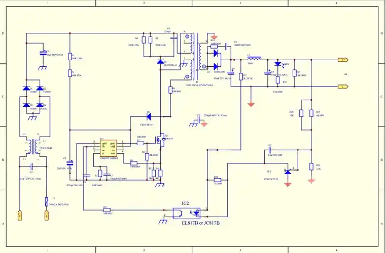 开关电源电路图原理图如图所示.
