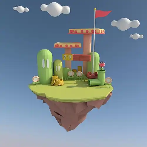 马里奥小岛|三维|动画/影视|乌臼_原创作品-站酷zcool