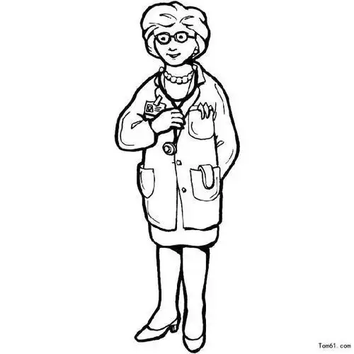 画卡通医生简笔画图片教程漂亮的女医生怎么画女医生全身简笔画 第1页