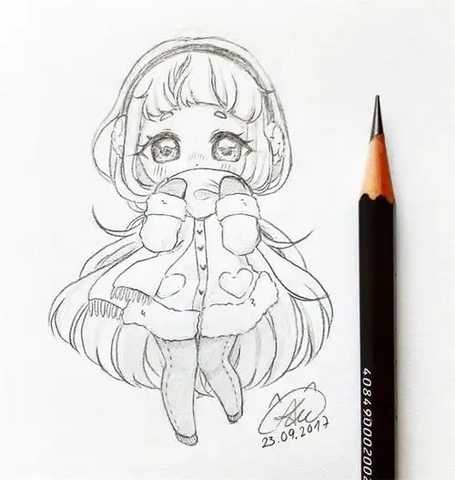 在刚开始练习画画时建议先从一些简单的动漫人物入手,在画的时候要先