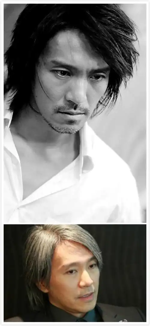 【周星驰】从拍功夫的时候到现在头发里星乱掺满银丝,发型没变,给我的