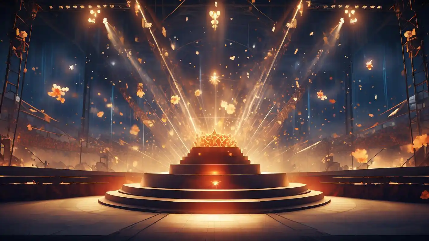 炫酷领奖舞台背景壁纸9678 想感受站在领奖舞台上的荣耀时刻吗?