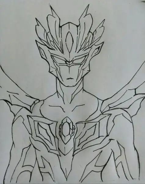 无线赛罗奥特曼简单简笔画