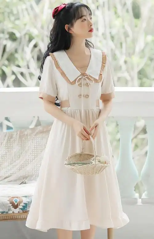 夏天森系超仙女仙气连衣裙女装夏季2024新款学生少女气质长裙裙子