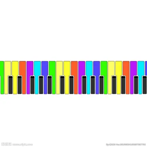 49键彩虹钢琴键盘图片