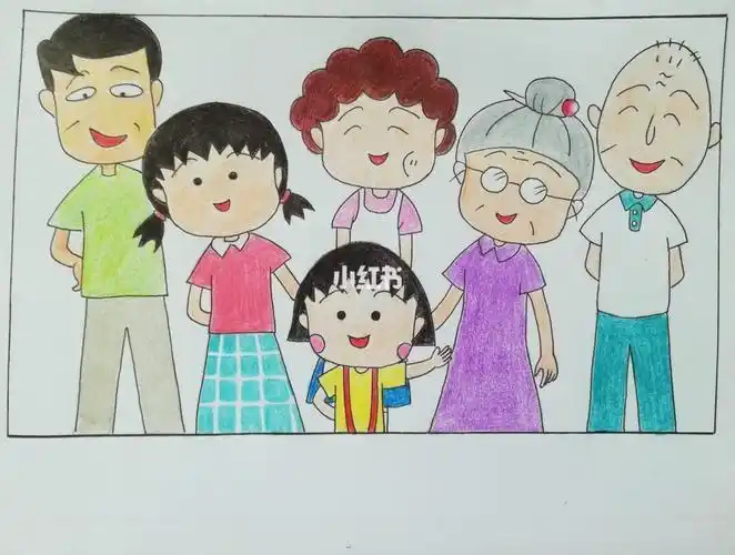 幼儿园的全家福儿童简笔画