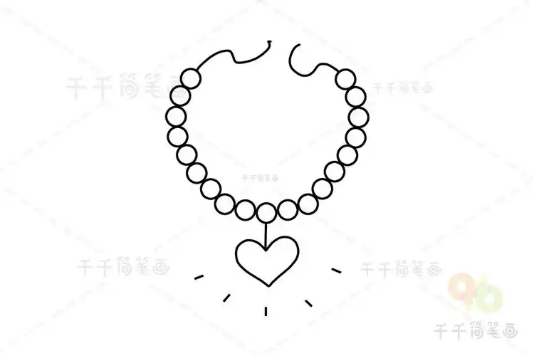 项链简笔画怎么画