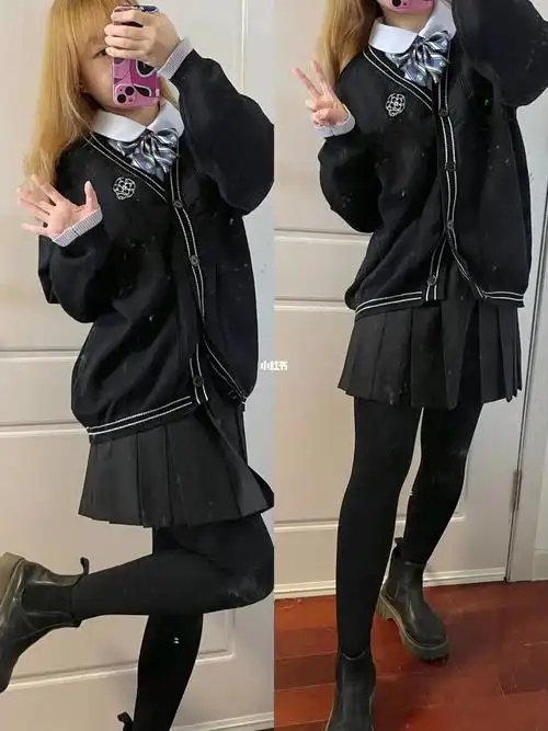 我的jk日常  #jk女孩出没  #黑色穿搭