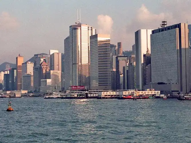 香港旧影1994年景色优美的维多利亚港