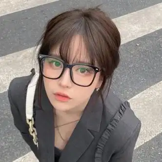 蔡司黑框眼镜女韩版潮抗蓝光素颜显瘦可配有度数眼睛平光镜镜框156非