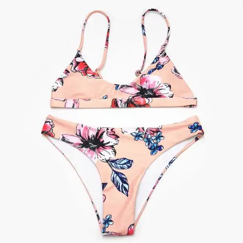 2020新款比基尼 wish亚马逊性感泳装欧美三角锦纶大码女士泳衣