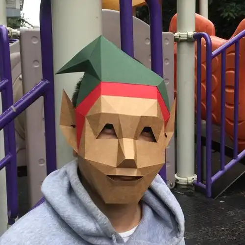 年会立体diy手工纸鹿面具男女通用写真化妆舞会派对表演道具cos