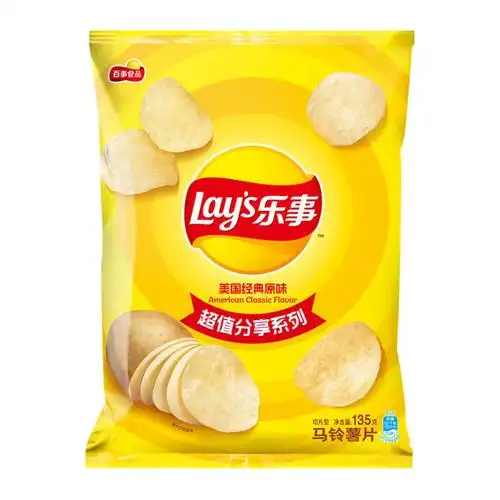 乐事薯片135g2包装原味黄瓜味百事薯片网红零食135g2包