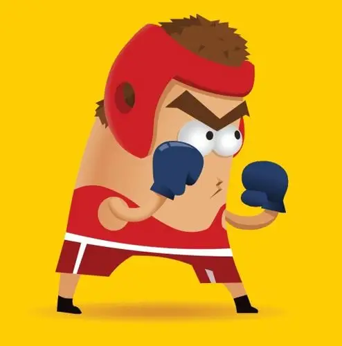 拳击运动员插画矢量素材下载(图片id:448140)_-卡通形象-矢量素材_ 集