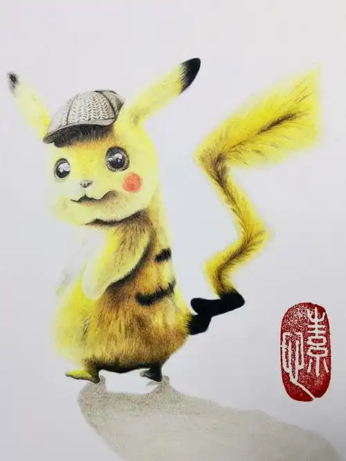 彩铅动物皮卡丘