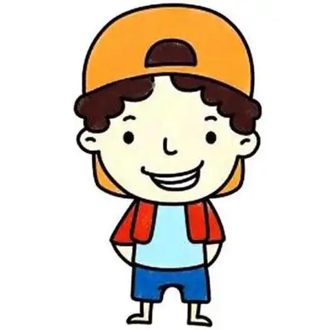 男孩简笔画头像阳光帅气