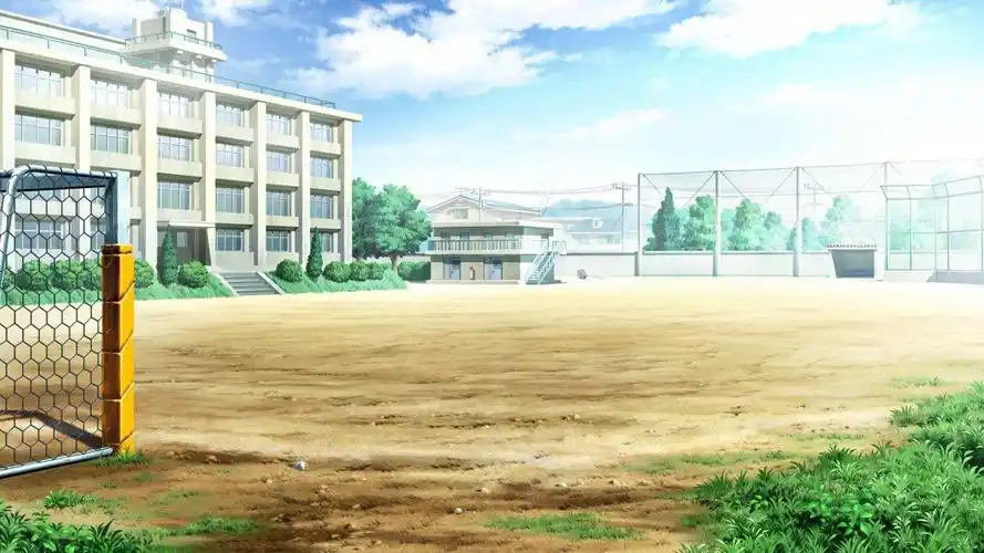 柒酒绘里校园天空日式漫画场景素材